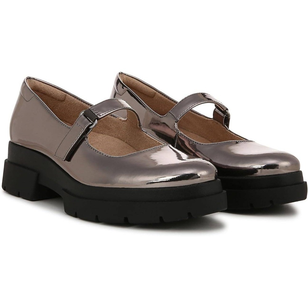 Soul Naturalizer wmns Olivet Mary Jane Pewter 9M Metallic Silver Chunky Lug Y2K